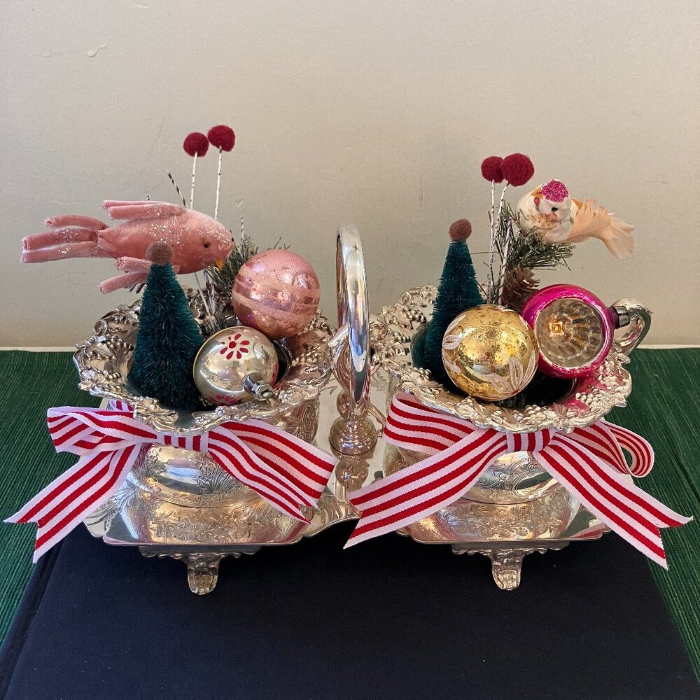 Vintage Victorian Style Christmas Decor f Old English Reproduction Serve Ware